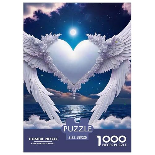 Engel Flügel 1000-teilige Puzzles Klassische Puzzles Schwer Für Erwachsene Und Kinder EIN schönes Bein Puzzles Für Erwachsene Lernspiel Herausforderungsspielzeug38x26cm/1000pcs von JCOUSDAEO