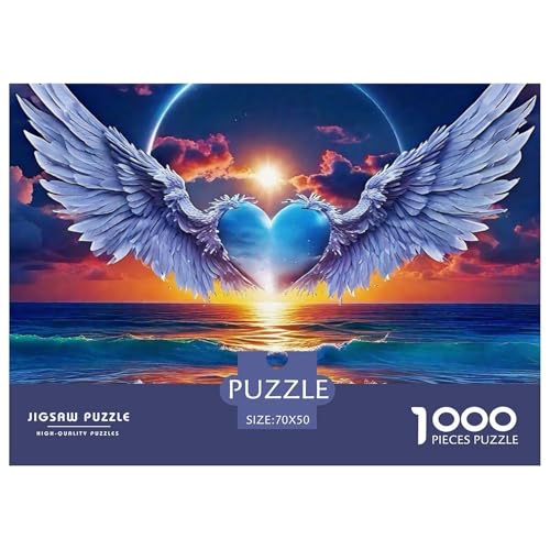 Engel Flügel 1000-teilige Puzzles Klassische Puzzles Schwer Für Erwachsene Und Kinder EIN schönes Bein Puzzles Für Erwachsene Lernspiel Herausforderungsspielzeug70x50cm/1000pcs von JCOUSDAEO