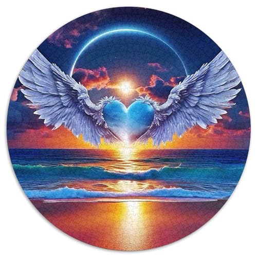Engel Flügel 1000Jigsaws Creative Gifts EIN schönes Bein Round Jigsaw Educational Stress Relieving Toy Adult Sophisticated for Adults & Children1000pcs (67.5x67.5cm) von JCOUSDAEO