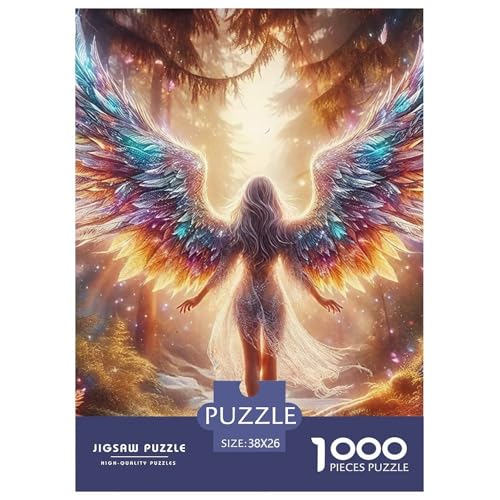 Engel Flügel Puzzle 1000 Teile EIN Herausforderndes Rätsel, EIN schönes Bein Geschenke Für Frauen,Geschenke Für Männer 1000-teilige Puzzles Kinder38x26cm/1000pcs von JCOUSDAEO