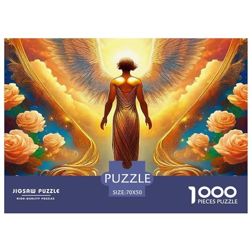 Engel Flügel Puzzle 1000 Teile EIN Herausforderndes Rätsel, EIN schönes Bein Geschenke Für Frauen,Geschenke Für Männer 1000-teilige Puzzles Kinder70x50cm/1000pcs von JCOUSDAEO