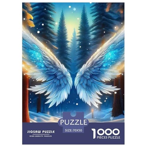 Engel Flügel Puzzle 1000 Teile EIN Herausforderndes Rätsel, EIN schönes Bein Geschicklichkeitsspiel Für Die Ganze Familie Erwachsenenpuzzle Ab 14 Jahren70x50cm/1000pcs von JCOUSDAEO