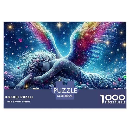 Engel Flügel Puzzle 1000 Teile Farbenfrohes Puzzle Für Erwachsene Und Kinder EIN schönes Bein Geschenke Für Frauen,Geschenke Für Männer Erwachsenenpuzzle38x26cm/1000pcs von JCOUSDAEO