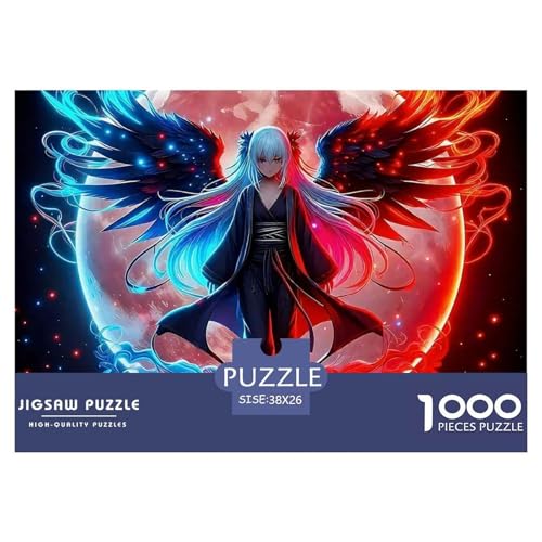 Engel Flügel Puzzle 1000 Teile Farbenfrohes Puzzle Für Erwachsene Und Kinder EIN schönes Bein Geschenke Für Frauen,Geschenke Für Männer Erwachsenenpuzzle38x26cm/1000pcs von JCOUSDAEO