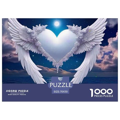 Engel Flügel Puzzle 1000 Teile Farbenfrohes Puzzle Für Erwachsene Und Kinder EIN schönes Bein Geschicklichkeitsspiel Für Die Ganze Familie,1000-teilige Puzzles70x50cm/1000pcs von JCOUSDAEO