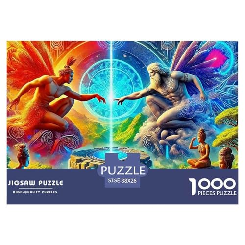 Engel Flügel Puzzle 1000 Teile Farbenfrohes Puzzle Für Erwachsene Und Kinder EIN schönes Bein Puzzles Für Erwachsene Lernspiel Erwachsenenpuzzle Ab 14 Jahren38x26cm/1000pcs von JCOUSDAEO