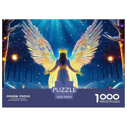 Engel Flügel Puzzle 1000 Teile Farbenfrohes Puzzle Für Erwachsene Und Kinder EIN schönes Bein Puzzles Für Erwachsene Lernspiel Erwachsenenpuzzle Ab 14 Jahren70x50cm/1000pcs von JCOUSDAEO