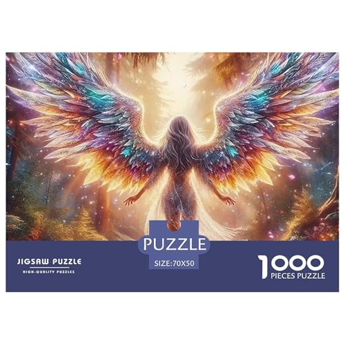 Engel Flügel Puzzle 1000 Teile Farbenfrohes Puzzle Für Erwachsene Und Kinder EIN schönes Bein Puzzles Für Erwachsene Lernspiel Erwachsenenpuzzle Ab 14 Jahren70x50cm/1000pcs von JCOUSDAEO