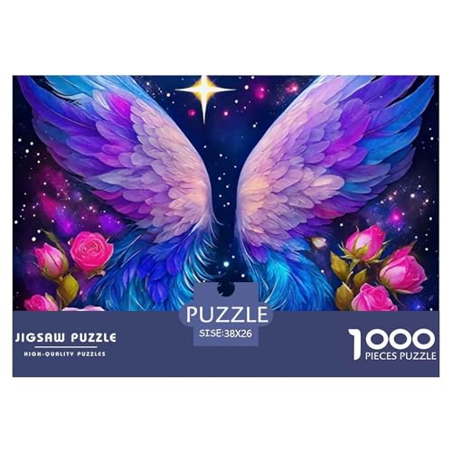 Engel Flügel Puzzle 1000 Teile Farbenfrohes Puzzle Für Erwachsene Und Kinder EIN schönes Bein Puzzles Für Erwachsene Lernspiel1000-teilige Puzzles38x26cm/1000pcs von JCOUSDAEO