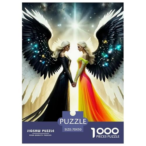 Engel Flügel Puzzle 1000 Teile Klassische Puzzles Schwer Für Erwachsene Und Kinder EIN schönes Bein Geschenke Für Frauen,Geschenke Für Männer 1000-teilige Puzzles70x50cm/1000pcs von JCOUSDAEO