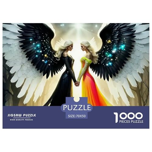Engel Flügel Puzzle 1000 Teile Klassische Puzzles Schwer Für Erwachsene Und Kinder EIN schönes Bein Puzzles Für Erwachsene Lernspiel 1000-teilige Puzzles70x50cm/1000pcs von JCOUSDAEO