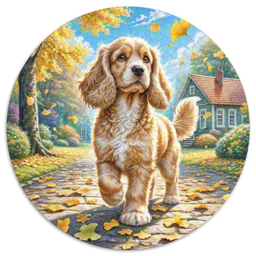 Englischer Cocker-Spaniel 1000 Jigsaw Puzzles Creative Gifts Haustierhund Round Puzzles Educational Stress Relieving Toy Adult Sophisticated Puzzle for Teenagers and Adults1000pcs (67.5x67.5cm) von JCOUSDAEO