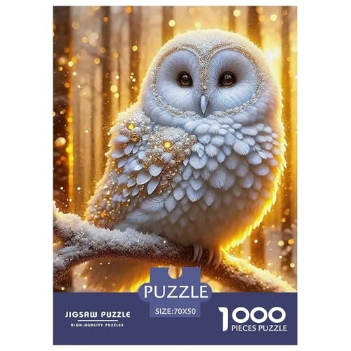 Eule 1000-teilige Puzzles Farbenfrohes Puzzle Für Erwachsene Und Kinder Bird of Prey Puzzles Für Erwachsene Lernspiel Herausforderungsspielzeug70x50cm/1000pcs von JCOUSDAEO