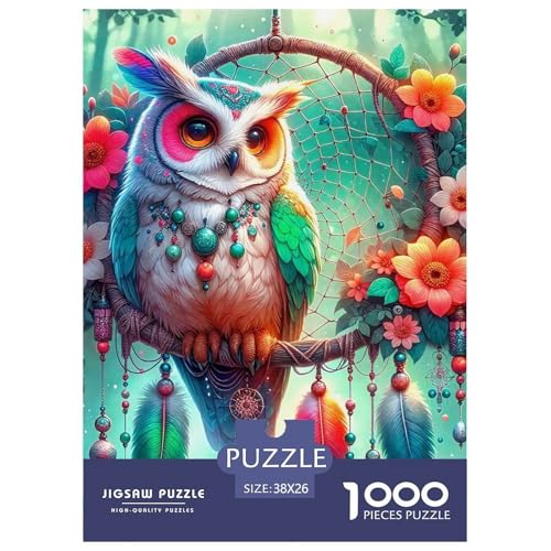Eule Puzzle 1000 Teile EIN Herausforderndes Rätsel, Bird of Prey Geschicklichkeitsspiel Für Die Ganze Familie, 1000-teilige Puzzles Kinder38x26cm/1000pcs von JCOUSDAEO