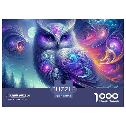 Eule Puzzle 1000 Teile Klassische Puzzles Schwer Für Erwachsene Und Kinder Bird of Prey Puzzles Für Erwachsene Lernspiel Herausforderungsspielzeug 1000-teilige Puzzles70x50cm/1000pcs von JCOUSDAEO