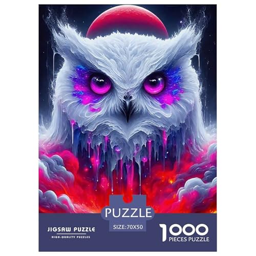 Eule Puzzle 1000 Teile Klassische Puzzles Schwer Für Erwachsene Und Kinder Bird of Prey Puzzles Für Erwachsene Lernspiel Herausforderungsspielzeug Erwachsenenpuzzle 70x50cm/1000pcs von JCOUSDAEO