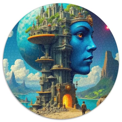 Fantastische Architektur 1000 Puzzle Presents Schöne Häuser Round Puzzles Educational Stress Relieving Toy Adult Sophisticated for Adults1000pcs (67.5x67.5cm) von JCOUSDAEO