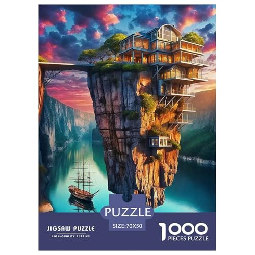 Fantastische Architektur 1000 Teile Puzzle EIN Herausforderndes Rätsel, Schöne Häuser Geschicklichkeitsspiel Für Die Ganze Familie,buntes Legespiel 1000-teilige Puzzles Kinder70x50cm/1000pcs von JCOUSDAEO