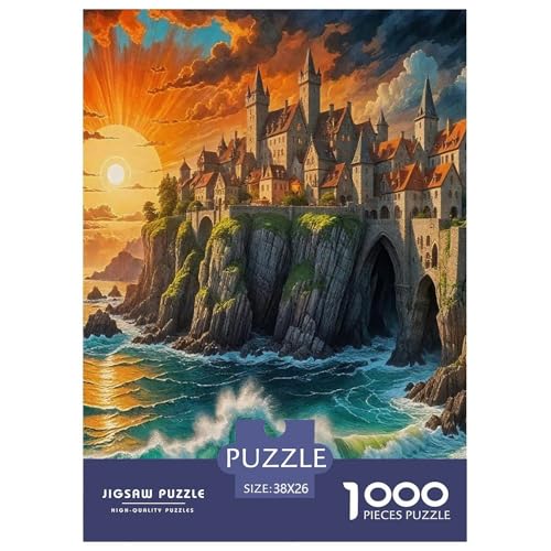 Fantastische Architektur 1000 Teile Puzzle Farbenfrohes Puzzle Für Erwachsene Und Kinder Schöne Häuser Puzzles Für Erwachsene Lernspiel Herausforderungsspielzeug Erwachsenenpuzzle 38x26cm von JCOUSDAEO