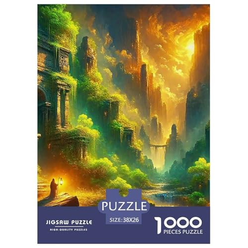 Fantastische Architektur 1000 Teile Puzzle Klassische Puzzles Schwer Für Erwachsene Und Kinder Schöne Häuser Geschicklichkeitsspiel Für Die Ganze Familie,buntes Legespiel 1000-teilige Puzzles38x26cm/ von JCOUSDAEO