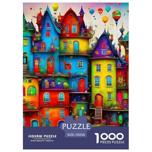 Fantastische Architektur Puzzle 1000 Teile EIN Herausforderndes Rätsel, Schöne Häuser Puzzles Für Erwachsene Lernspiel Herausforderungsspielzeug 1000-teilige Puzzles Kinder70x50cm/1000pcs von JCOUSDAEO