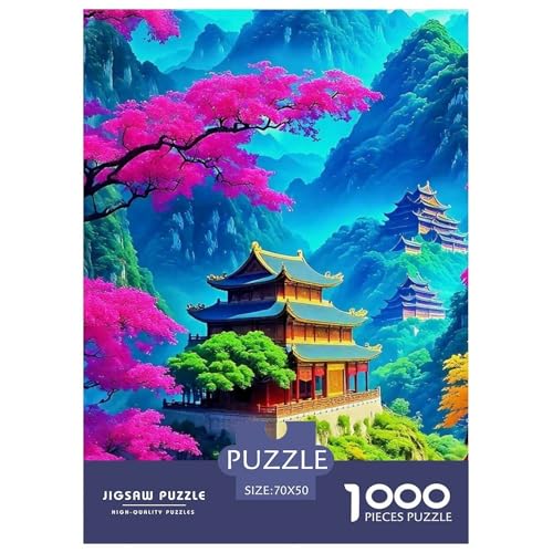 Fantastische Architektur Puzzle 1000 Teile EIN Herausforderndes Rätsel, Schöne Häuser Puzzles Für Erwachsene Lernspiel Herausforderungsspielzeug Erwachsenenpuzzle 70x50cm/1000pcs von JCOUSDAEO