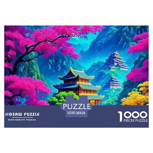 Fantastische Architektur Puzzle 1000 Teile Farbenfrohes Puzzle Für Erwachsene Und Kinder Schöne Häuser Geschicklichkeitsspiel Für Die Ganze Familie, 1000-teilige Puzzles38x26cm/1000pc von JCOUSDAEO