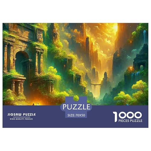Fantastische Architektur Puzzle 1000 Teile Farbenfrohes Puzzle Für Erwachsene Und Kinder Schöne Häuser Geschicklichkeitsspiel Für Die Ganze Familie, 1000-teilige Puzzles70x50cm/1000pc von JCOUSDAEO