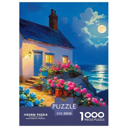 Fantastische Architektur Puzzle 1000 Teile Farbenfrohes Puzzle Für Erwachsene Und Kinder Schöne Häuser Geschicklichkeitsspiel Für Die Ganze Familie,buntes Legespiel 1000-teilige Puzzles38x26cm/1000pc von JCOUSDAEO