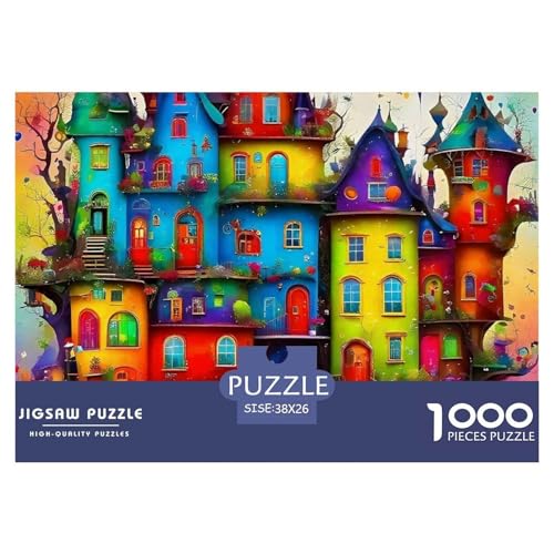 Fantastische Architektur Puzzle 1000 Teile Klassische Puzzles Schwer Für Erwachsene Und Kinder Schöne Häuser Geschicklichkeitsspiel Für Die Ganze Familie, Erwachsenenpuzzle Ab 14 Jahr von JCOUSDAEO