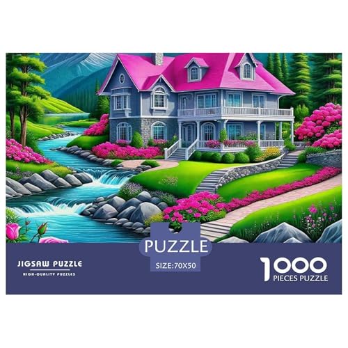 Fantastische Architektur Puzzle 1000 Teile Klassische Puzzles Schwer Für Erwachsene Und Kinder Schöne Häuser Puzzles Für Erwachsene Lernspiel Herausforderungsspielzeug 1000-teilige Puzzles70x50cm/100 von JCOUSDAEO