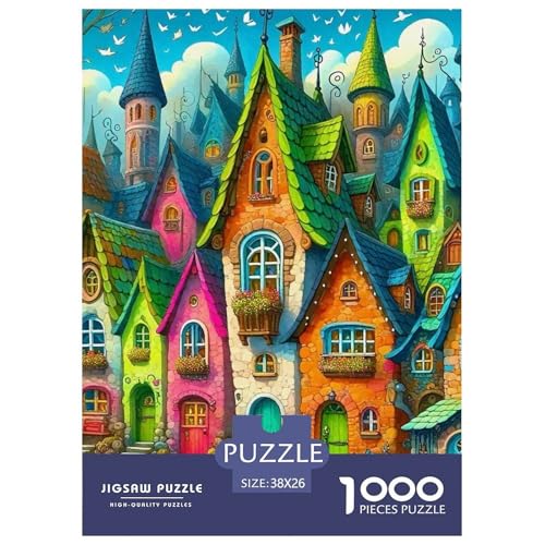 Fantastische Architektur Puzzle 1000 Teile Klassische Puzzles Schwer Für Erwachsene Und Kinder Schöne Häuser Puzzles Für Erwachsene Lernspiel Herausforderungsspielzeug 1000-teilige Puzzles38x26cm/100 von JCOUSDAEO