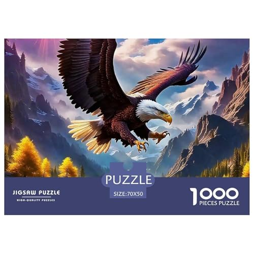 Fliegender Adler 1000 Teile Puzzle EIN Herausforderndes Rätsel, Raptor Puzzles Für Erwachsene Lernspiel Herausforderungsspielzeug 1000-teilige Puzzles Kinder70x50cm/1000pcs von JCOUSDAEO