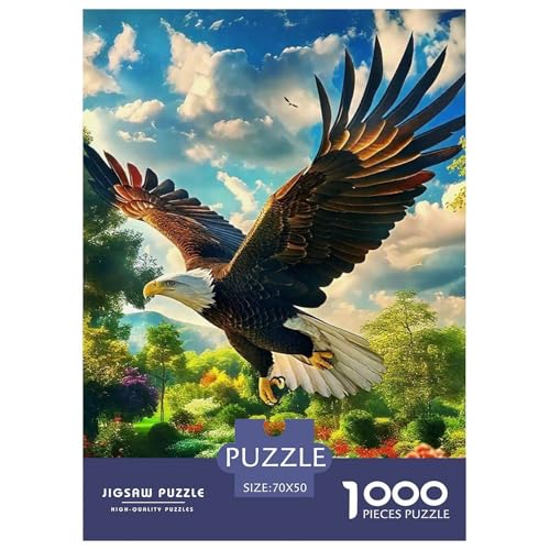 Fliegender Adler 1000 Teile Puzzle EIN Herausforderndes Rätsel, Raptor Puzzles Für Erwachsene Lernspiel Herausforderungsspielzeug Erwachsenenpuzzle 70x50cm/1000pcs von JCOUSDAEO