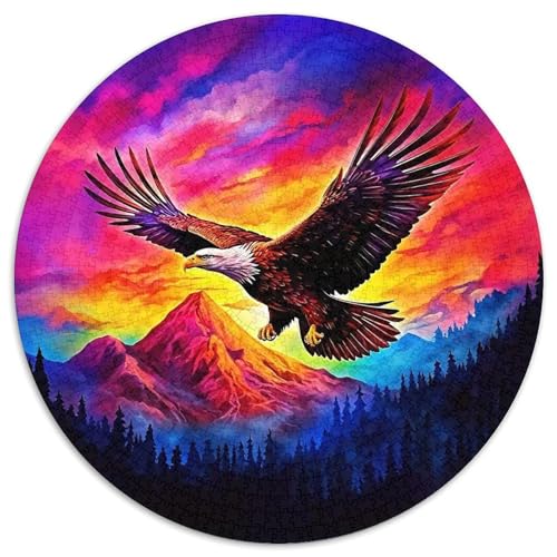 Fliegender Adler 1000Jigsaws Presents Raptor Round Puzzle Educational Stress Relieving Toy Adult Sophisticated for Adults1000pcs (67.5x67.5cm) von JCOUSDAEO