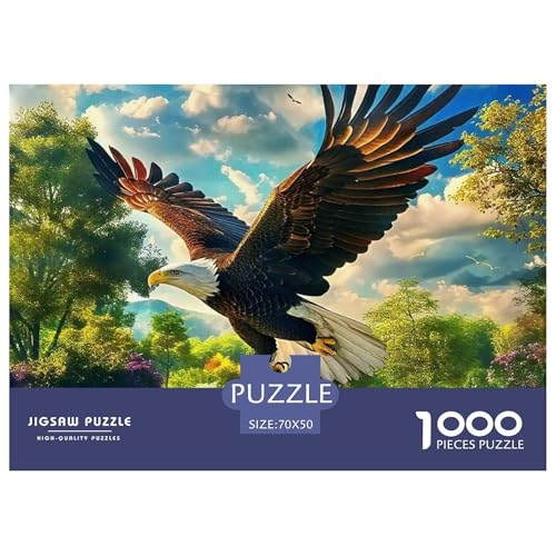 Fliegender Adler Puzzle 1000 Teile Farbenfrohes Puzzle Für Erwachsene Und Kinder Raptor Geschicklichkeitsspiel Für Die Ganze Familie, 1000-teilige Puzzles70x50cm/1000pcs von JCOUSDAEO