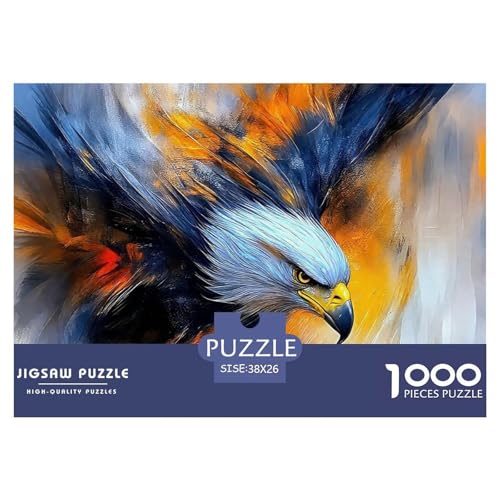 Fliegender Adler Puzzle 1000 Teile Klassische Puzzles Schwer Für Erwachsene Und Kinder Raptor Puzzles Für Erwachsene Lernspiel Herausforderungsspielzeug Erwachsenenpuzzle 38x26cm/1000pcs von JCOUSDAEO