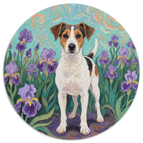 Fox Terrier 1000 Puzzle Creative Gifts Haustierhund Round Puzzle Educational Stress Relieving Toy Adult Sophisticated for Adults & Children1000pcs (67.5x67.5cm) von JCOUSDAEO