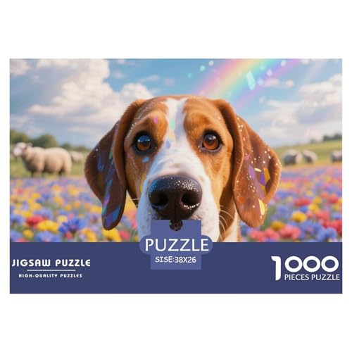 Foxhound ​ 1000 Piece Puzzle Puzzle for Men and Women Haustierhund Puzzles for Adults and Children Colourful Toy for Children from 8-12 Years for Older Children38x26cm/1000pcs von JCOUSDAEO