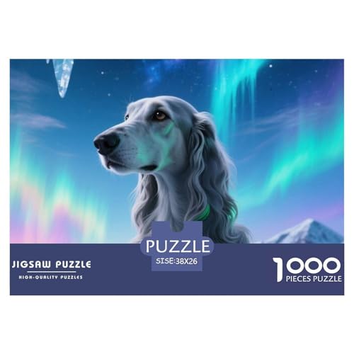 Irischer Wolfhund ​ Puzzle 1000 Pieces Puzzle for Men and Women Haustierhund Puzzles for Adults and Children Gifts for Women, Gifts for Men for Older Children38x26cm/1000pcs von JCOUSDAEO