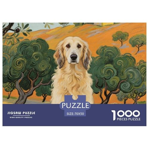 Irischer Wolfshund Puzzle 1000 Pieces A Challenging Puzzle Haustierhund Puzzle Games for The Whole for Women, Gifts for Men for Older Children70x50cm/1000pcs von JCOUSDAEO