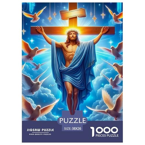 Jesus - Religion 1000 Teile Puzzle EIN Herausforderndes Rätsel, Puzzles Für Erwachsene Lernspiel Herausforderungsspielzeug Erwachsenenpuzzle38x26cm/1000pcs von JCOUSDAEO