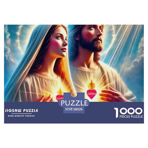 Jesus - Religion 1000 Teile Puzzle Farbenfrohes Puzzle Für Erwachsene Und Kinder Puzzles Für Erwachsene Lernspiel Herausforderungsspielzeug Erwachsenenpuzzle38x26cm/1000pcs von JCOUSDAEO