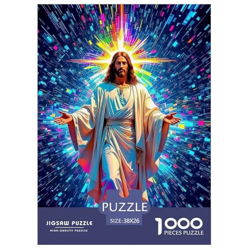 Jesus - Religion 1000 Teile Puzzle Farbenfrohes Puzzle Für Erwachsene Und Kinder Puzzles Für Erwachsene Lernspiel Herausforderungsspielzeug Erwachsenenpuzzle38x26cm/1000pcs von JCOUSDAEO
