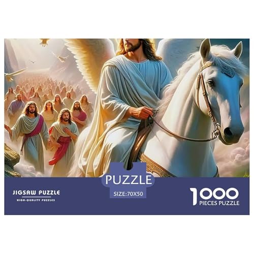 Jesus - Religion 1000 Teile Puzzle Farbenfrohes Puzzle Für Erwachsene Und Kinder Puzzles Für Erwachsene Lernspiel Herausforderungsspielzeug Erwachsenenpuzzle70x50cm/1000pcs von JCOUSDAEO