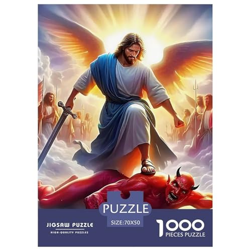 Jesus - Religion 1000 Teile Puzzle Farbenfrohes Puzzle Für Erwachsene Und Kinder Puzzles Für Erwachsene Lernspiel Herausforderungsspielzeug Erwachsenenpuzzle70x50cm/1000pcs von JCOUSDAEO