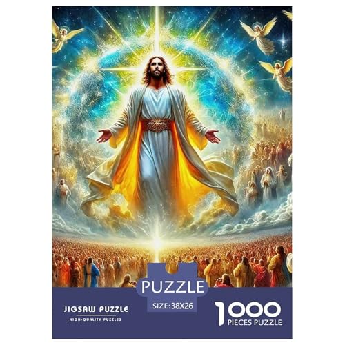 Jesus - Religion 1000 Teile Puzzle Klassische Puzzles Schwer Für Erwachsene Und Kinder Puzzles Für Erwachsene Lernspiel Herausforderungsspielzeug Erwachsenenpuzzle38x26cm/1000pcs von JCOUSDAEO
