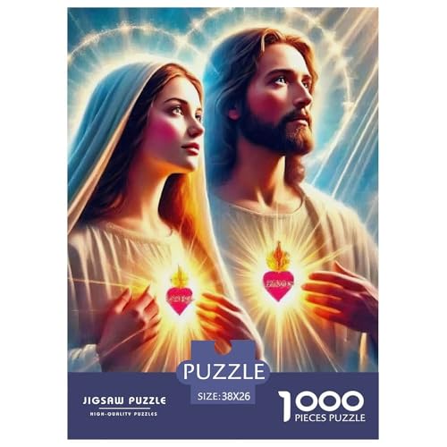 Jesus - Religion 1000 Teile Puzzle Klassische Puzzles Schwer Für Erwachsene Und Kinder Puzzles Für Erwachsene Lernspiel Herausforderungsspielzeug Erwachsenenpuzzle38x26cm/1000pcs von JCOUSDAEO