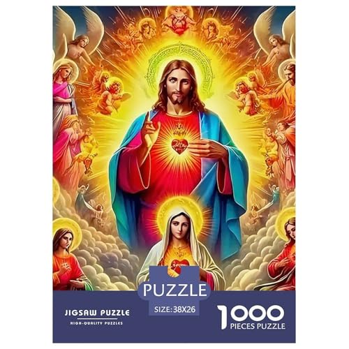 Jesus - Religion 1000 Teile Puzzle Klassische Puzzles Schwer Für Erwachsene Und Kinder Puzzles Für Erwachsene Lernspiel Herausforderungsspielzeug Erwachsenenpuzzle38x26cm/1000pcs von JCOUSDAEO