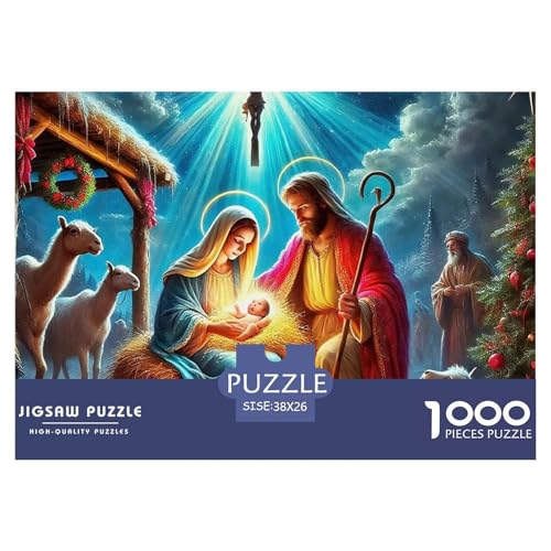 Jesus - Religion 1000-teilige Puzzles Farbenfrohes Puzzle Für Erwachsene Und Kinder Puzzles Für Erwachsene Lernspiel Herausforderungsspielzeug38x26cm/1000pcs von JCOUSDAEO